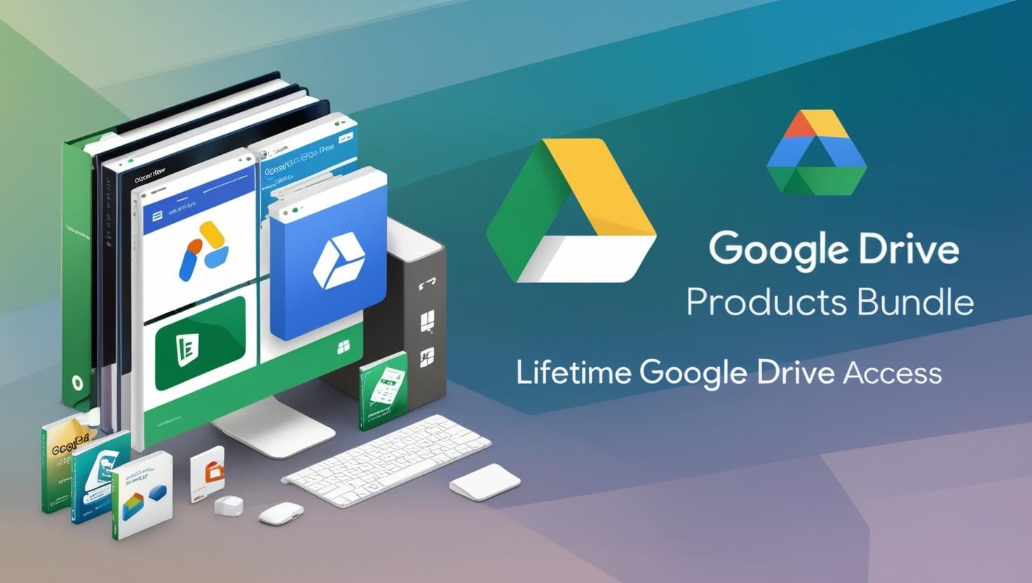 Digital products bundle with lifetime Google Drive access